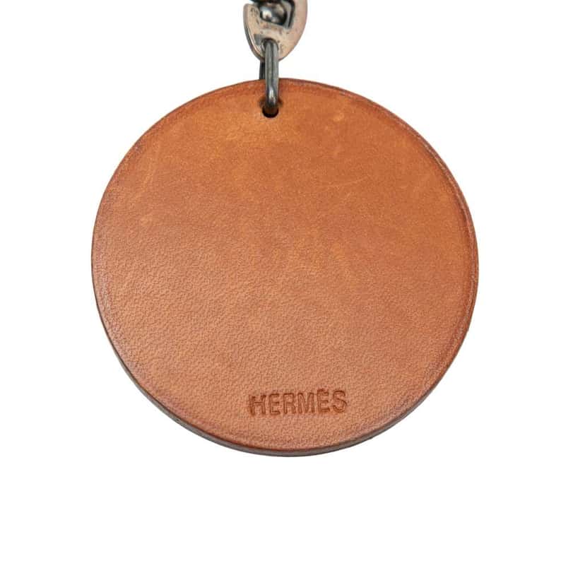 Hermès Leather Bear Bag Charm Brown Leather Good condition - Inside View