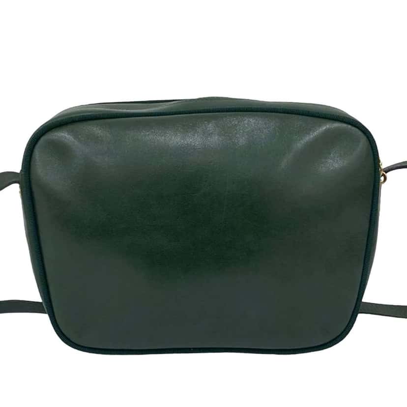 Salvatore Ferragamo Calfskin Vara Crossbody Green Leather Good condition - Back View