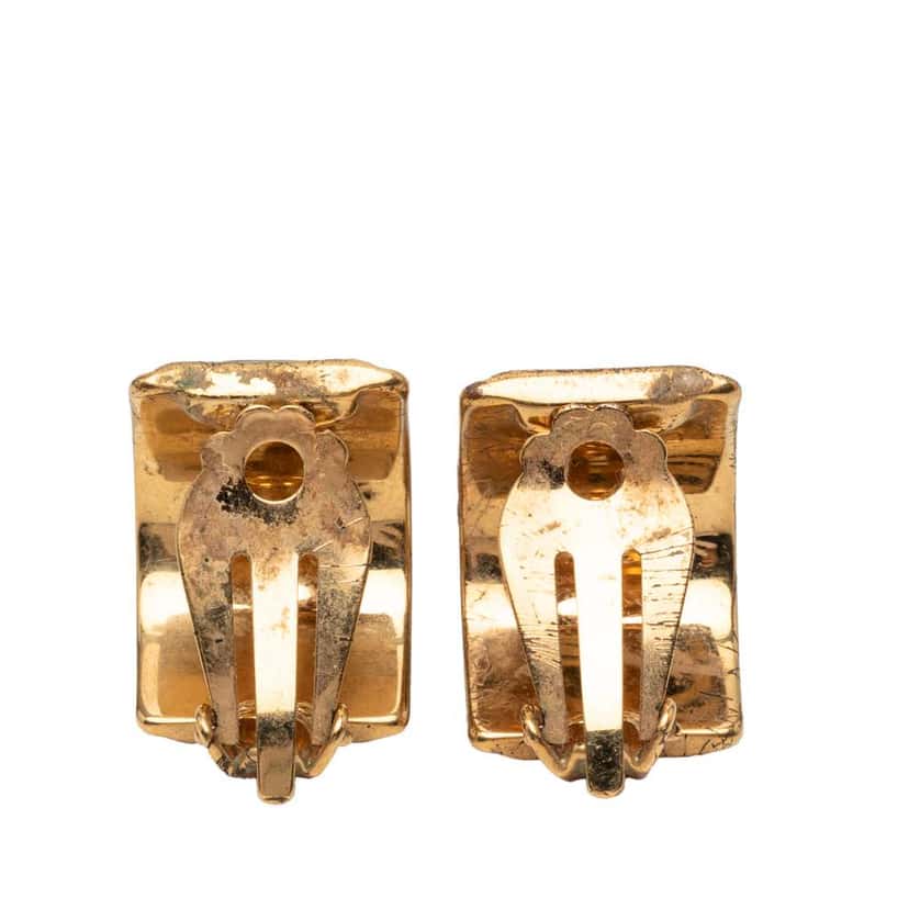 Hermès Enamel Cloisonne Clip On Earrings Blue Fair condition - Back View