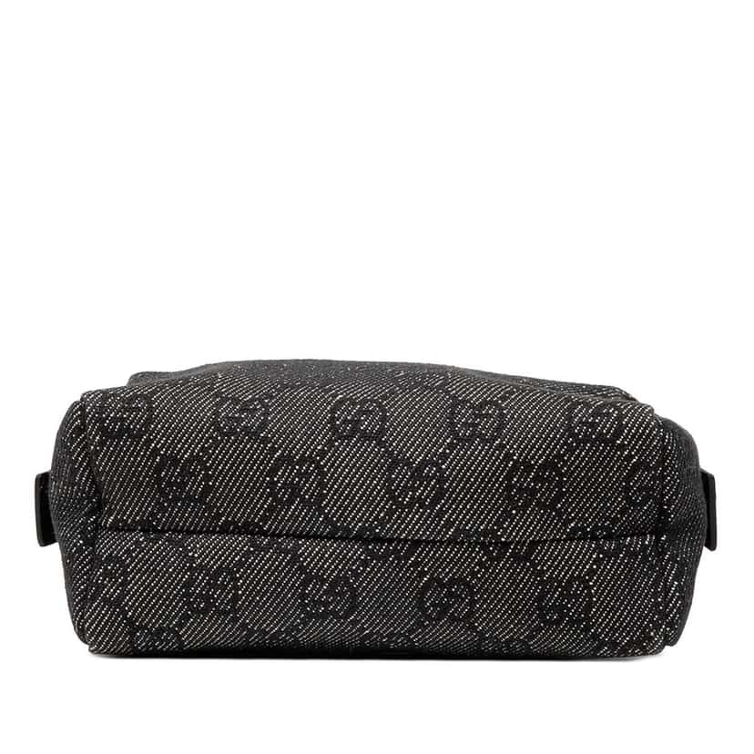 Gucci GG Denim Cosmetic Pouch Grey Denim Good condition - Inside View