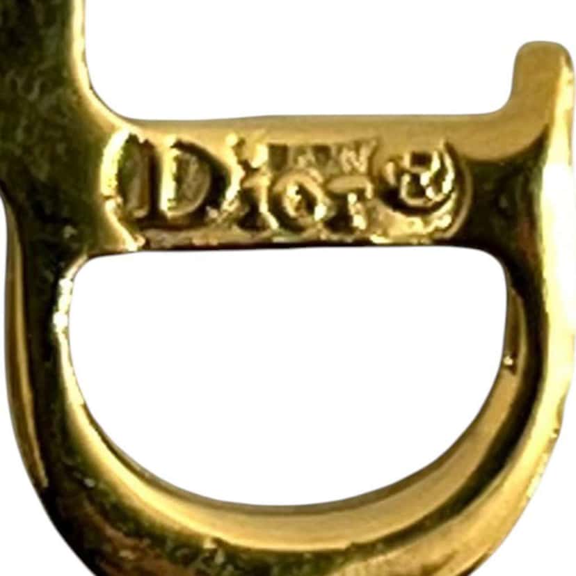 Dior Gold Plated CD Logo Pendant Necklace Gold Metal Good condition - Box View