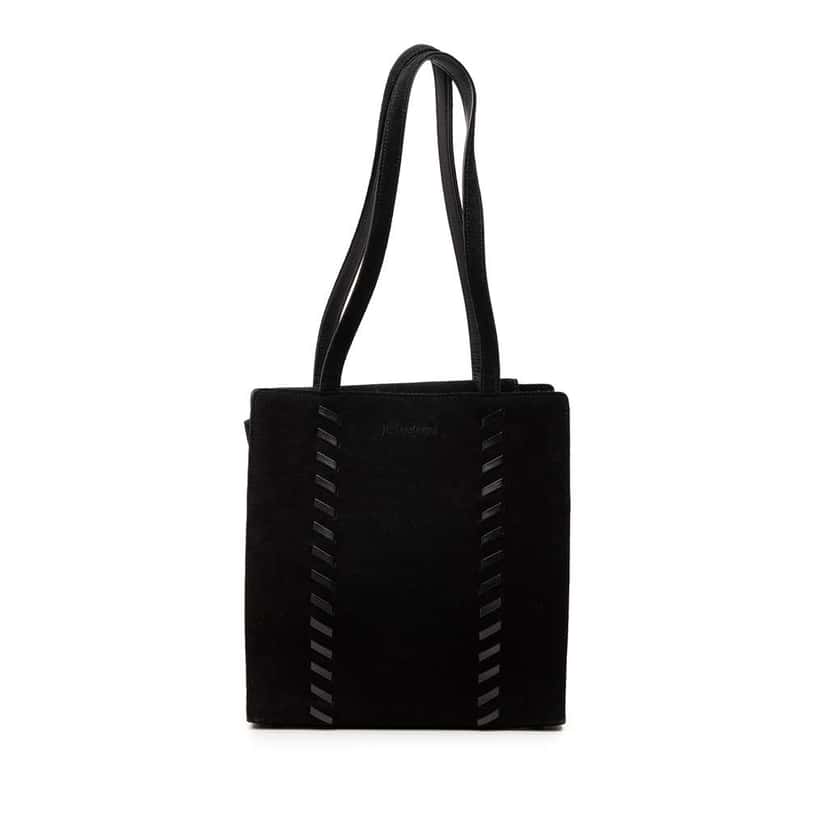 Saint Laurent Suede Stitch Tote Black Leather Good condition - Front View