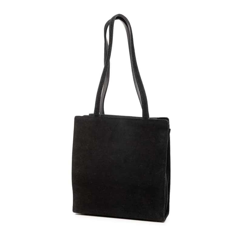 Saint Laurent Suede Stitch Tote Black Leather Good condition - Back View