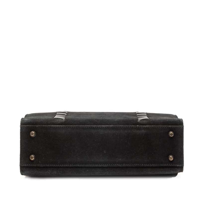 Saint Laurent Suede Stitch Tote Black Leather Good condition - Inside View