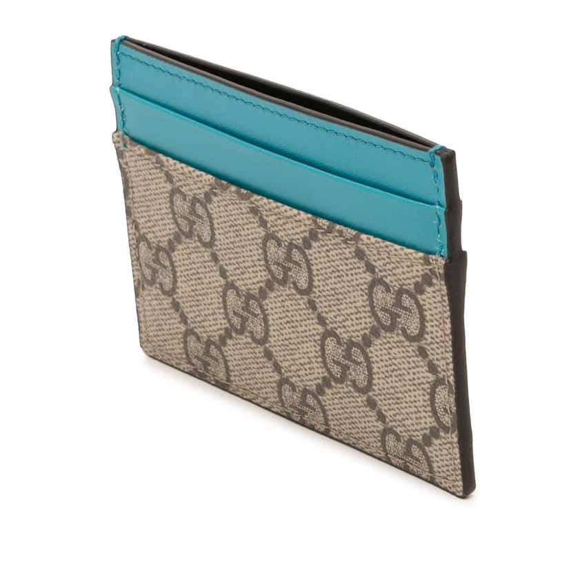 Gucci GG Supreme Card Holder Beige Never worn - Back View