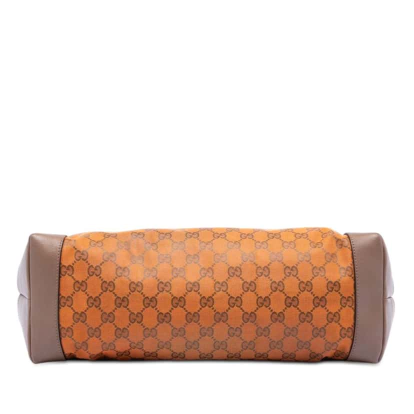 Gucci GG Canvas Web Tote Orange Canvas Good condition - Inside View