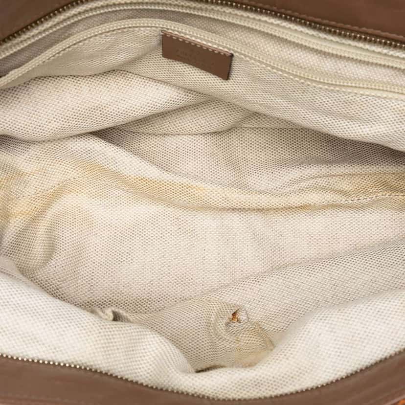 Gucci GG Canvas Web Tote Orange Canvas Good condition - Model View