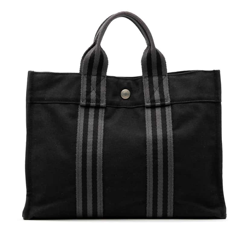 Hermès Canvas Fourre Tout PM Black Canvas Very good condition - Front View