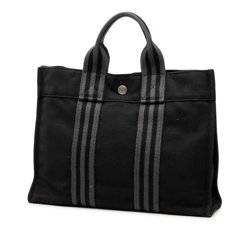 Hermès Canvas Fourre Tout PM Black Canvas Very good condition - Back View