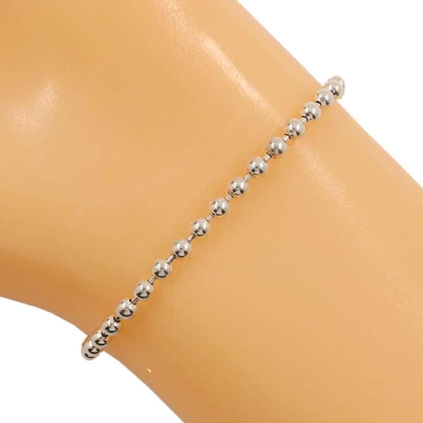 Gucci Sterling Silver Enamel Interlocking G Ball Chain Bracelet Silver Silver Good condition - Box View