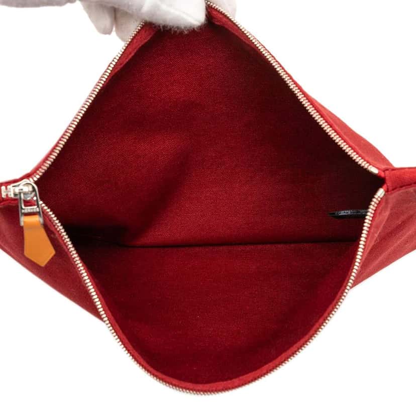 Hermès Toile Bora Bora Pouch MM Red Canvas Good condition - Model View
