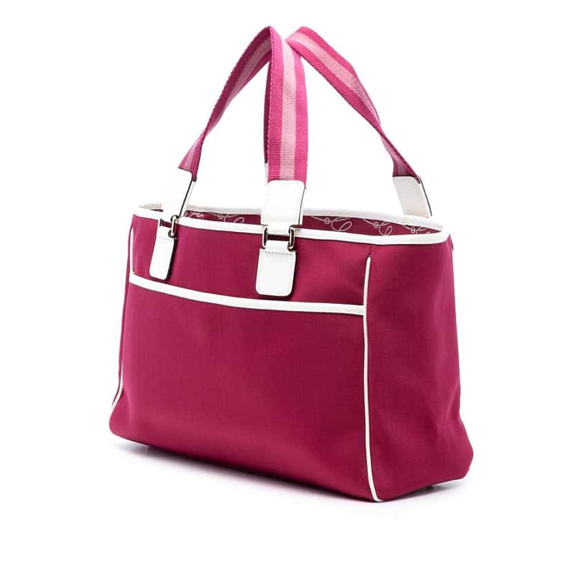 Gucci Canvas Web Tote Pink Canvas Good condition - Back View