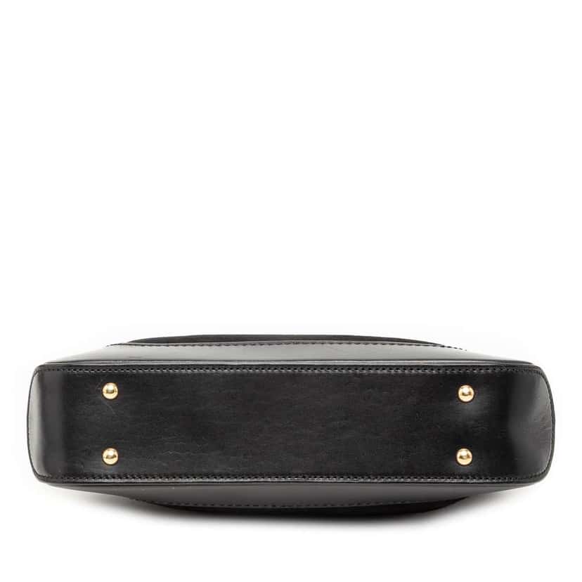 Salvatore Ferragamo Suede and Calfskin Wanda Top Handle Bag Black Leather Good condition - Inside View