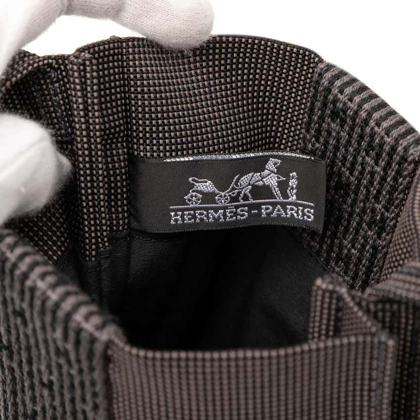 Hermès Canvas Herline Pochette Grey Polyester Good condition - Box View