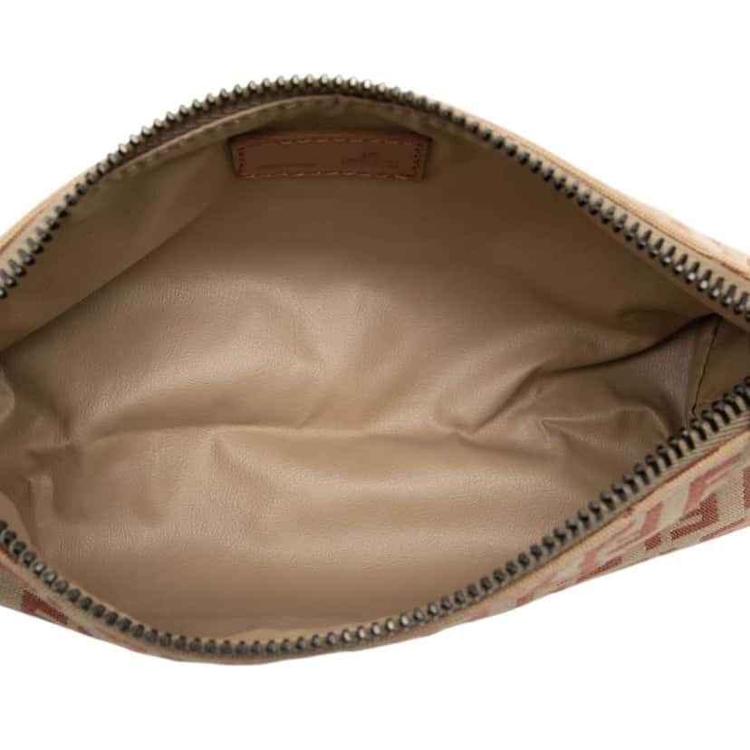 Fendi Zucchino Canvas Pouch Brown Canvas Very good condition - Model View