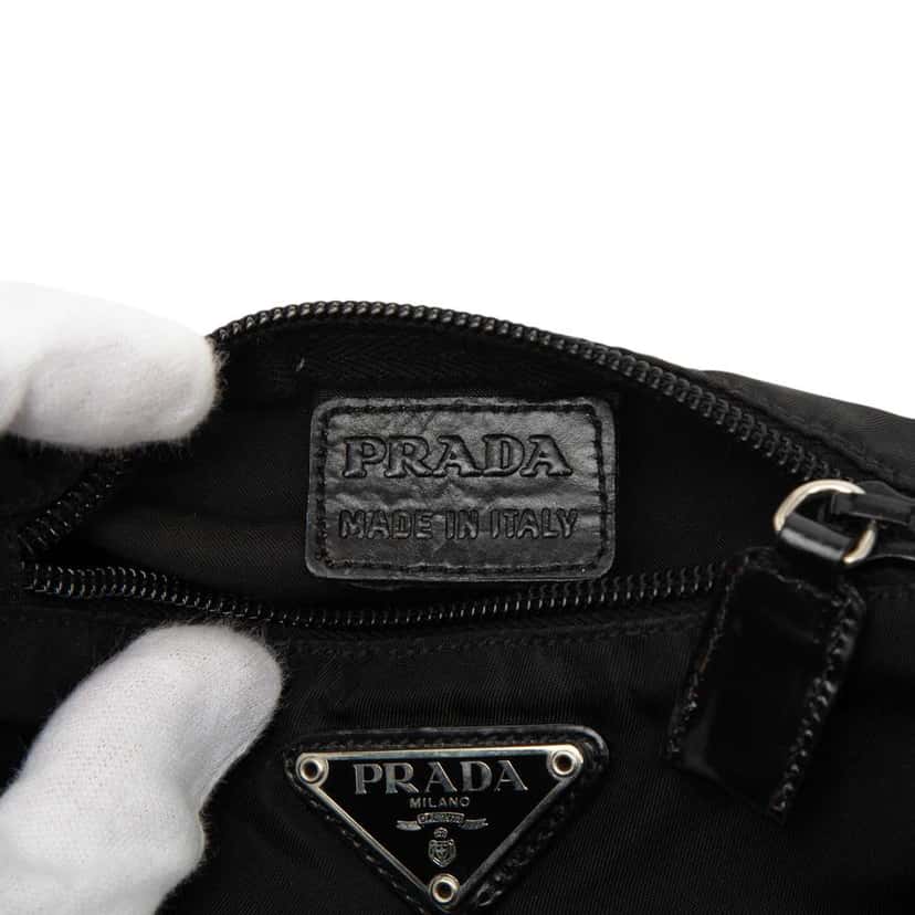 Prada Tessuto Pouch Black Good condition - Box View