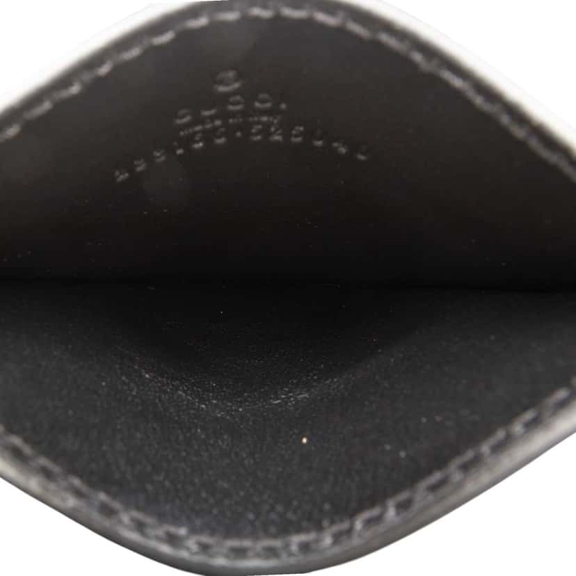 Gucci Guccissima Card Holder Black Leather Very good condition - Model View