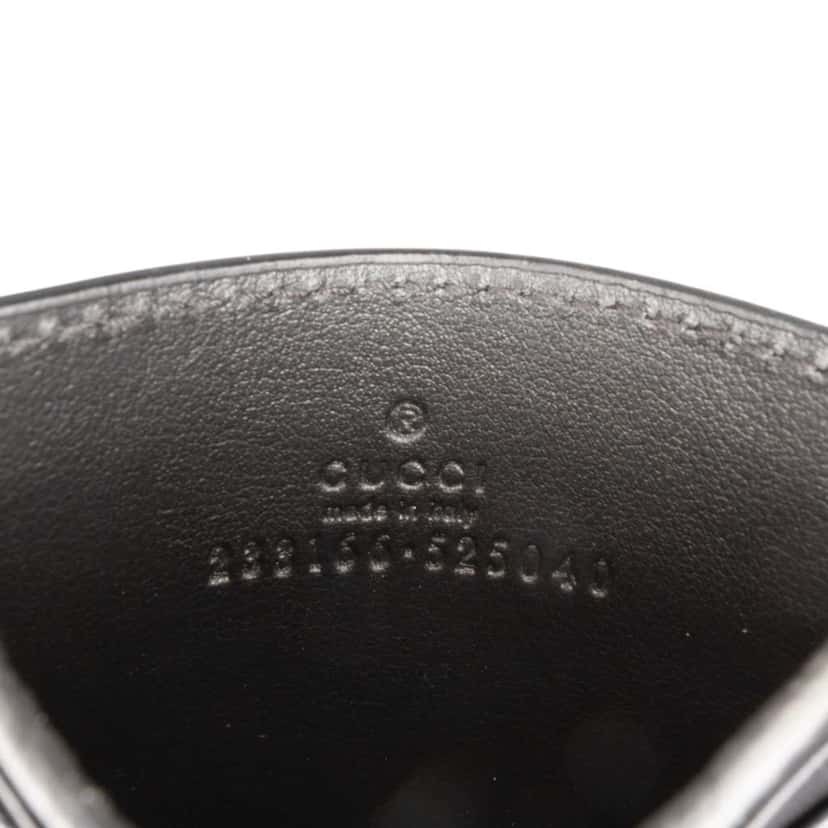 Gucci Guccissima Card Holder Black Leather Very good condition - Box View