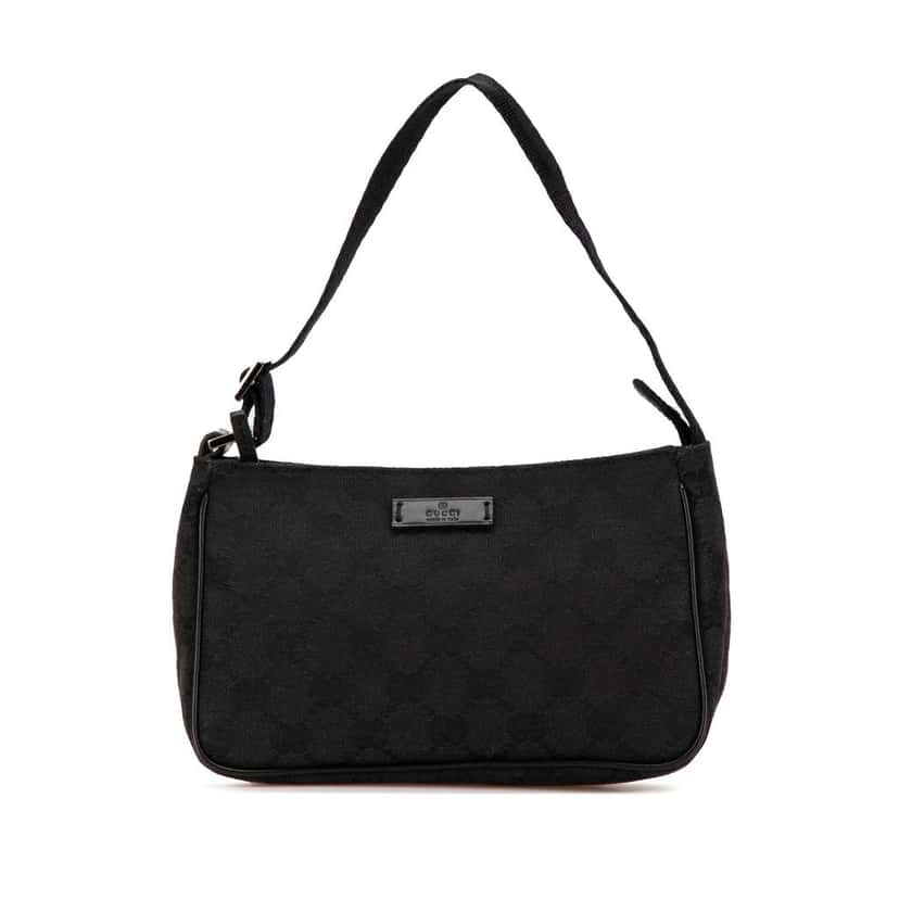 Gucci GG Canvas Handbag Black Canvas Very good condition - Front View