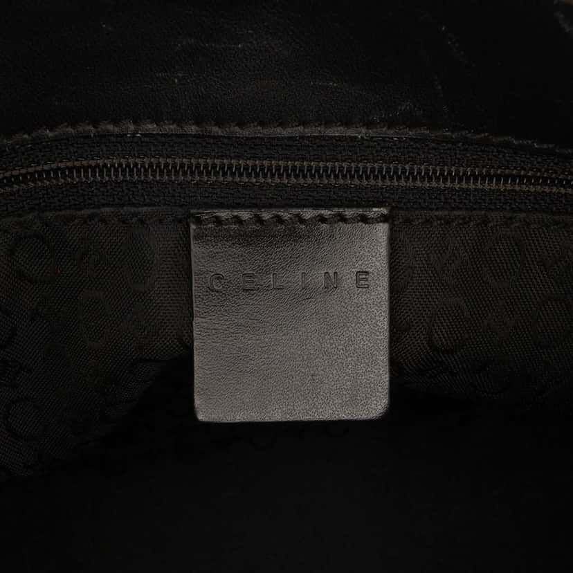 Celine C Macadam Canvas Shoulder Bag Black Canvas Very good condition - Box View