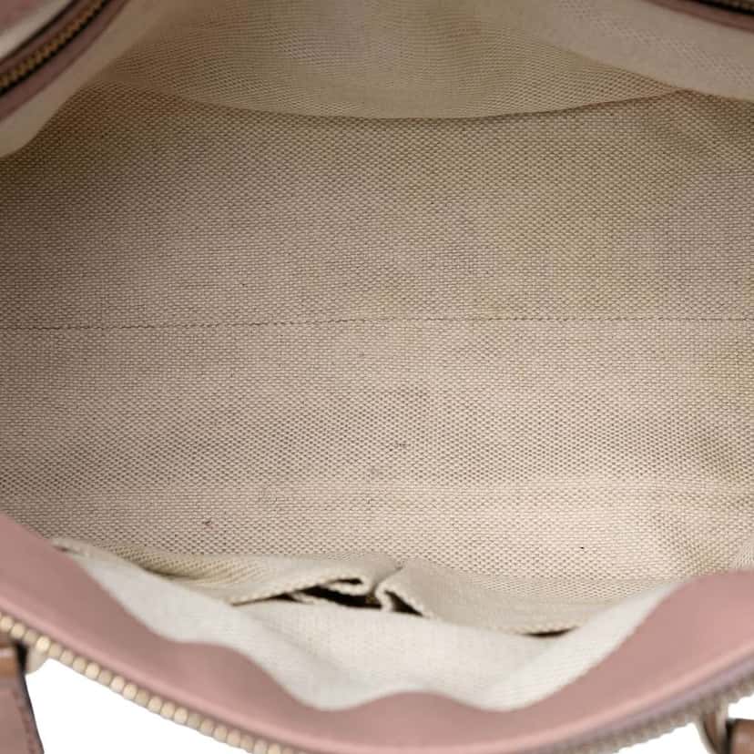 Gucci Small Patent Soho Working Satchel Beige Leather Very good condition - Model View