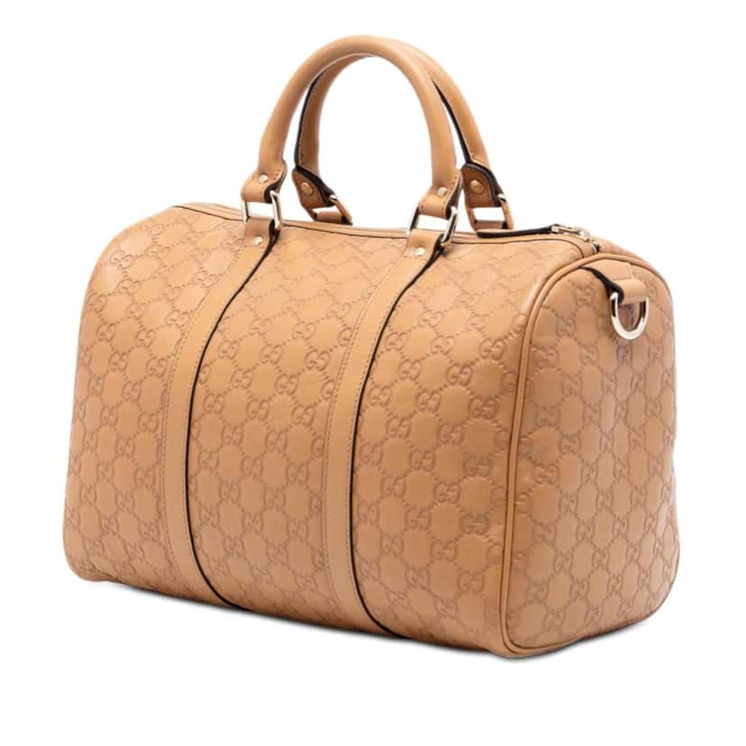 Gucci Medium Guccissima Joy Boston Bag Beige Leather Very good condition - Back View