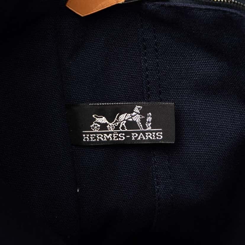 Hermès Canvas Fourre Tout MM Blue Canvas Very good condition - Box View