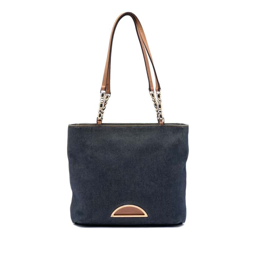 Dior Denim Malice Tote Blue Denim Very good condition - Front View