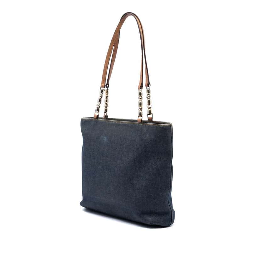 Dior Denim Malice Tote Blue Denim Very good condition - Back View