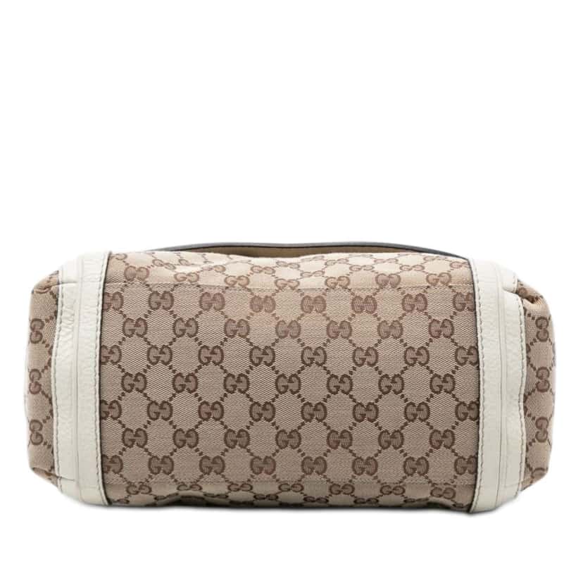 Gucci GG Canvas Bella Flap Satchel Beige Very good condition - Inside View
