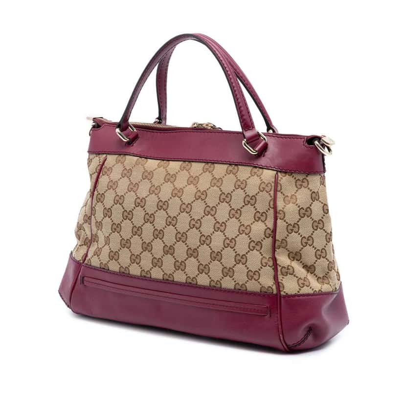 Gucci GG Canvas Mayfair Satchel Beige Very good condition - Back View
