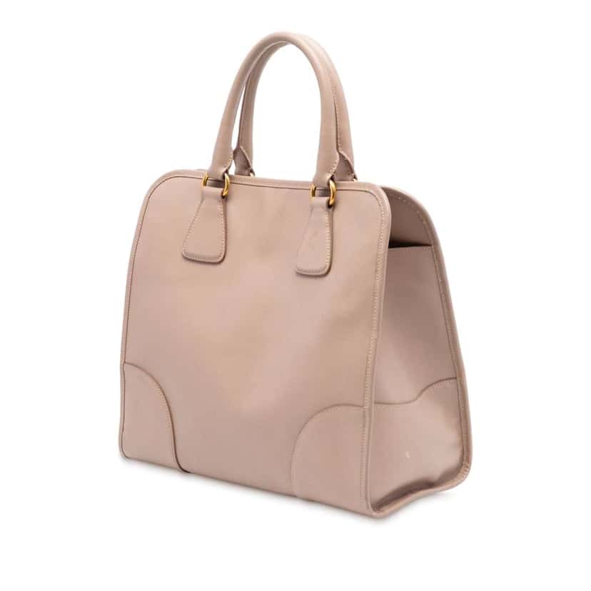 Prada Saffiano Lux Shopping Tote Pink Leather Very good condition - Back View
