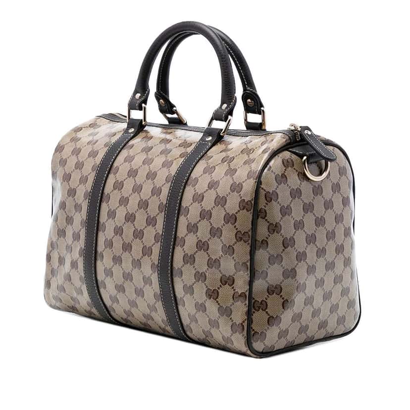 Gucci Medium GG Crystal Joy Boston Bag Beige Very good condition - Back View