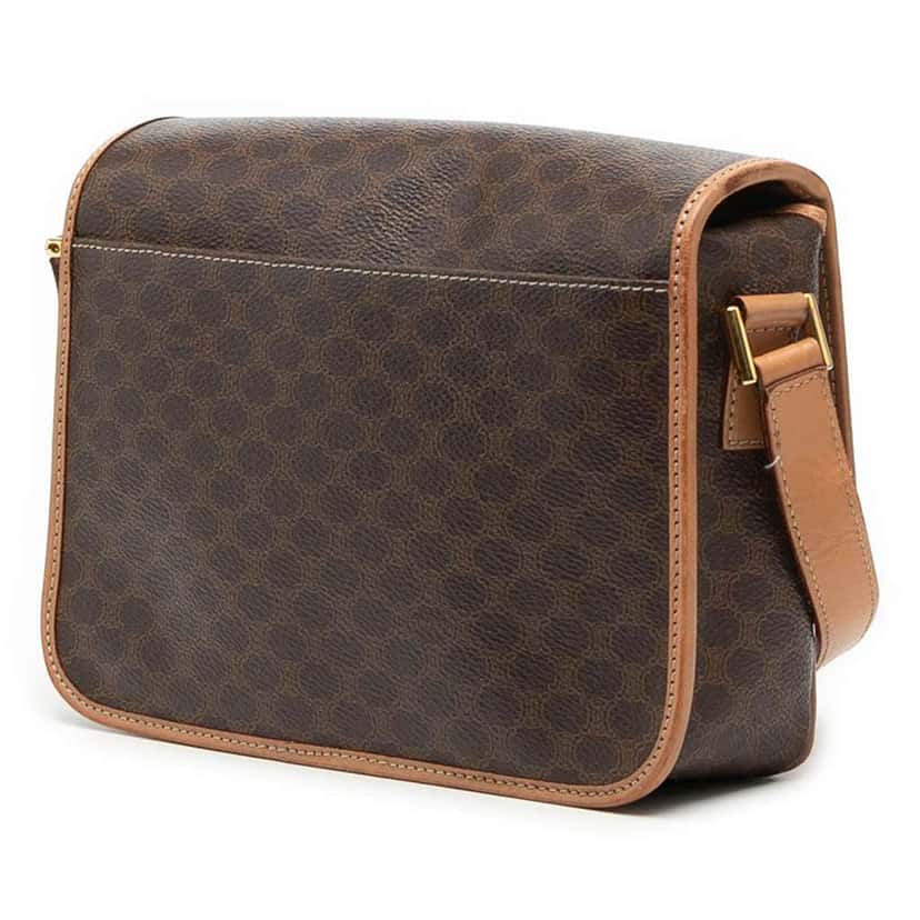 Celine Macadam Coated Canvas Crossbody Brown Canvas Very good condition - Back View