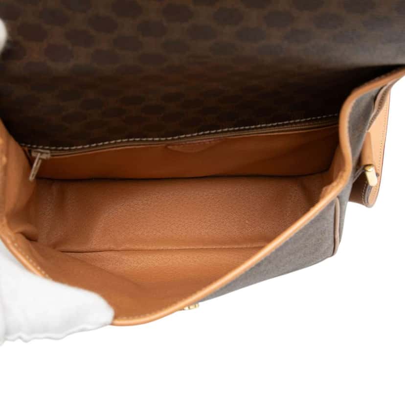 Celine Macadam Coated Canvas Crossbody Brown Canvas Very good condition - Model View