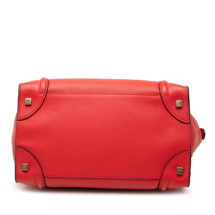 Celine Mini Calfskin Luggage Tote Red Leather Very good condition - Inside View