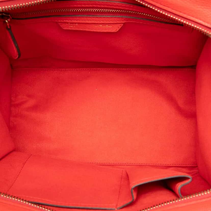 Celine Mini Calfskin Luggage Tote Red Leather Very good condition - Model View