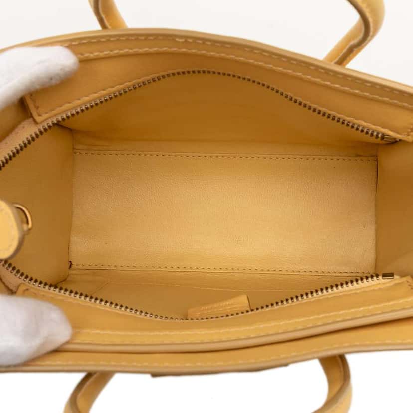 Celine Nano Leather Luggage Tote Yellow Leather Very good condition - Model View