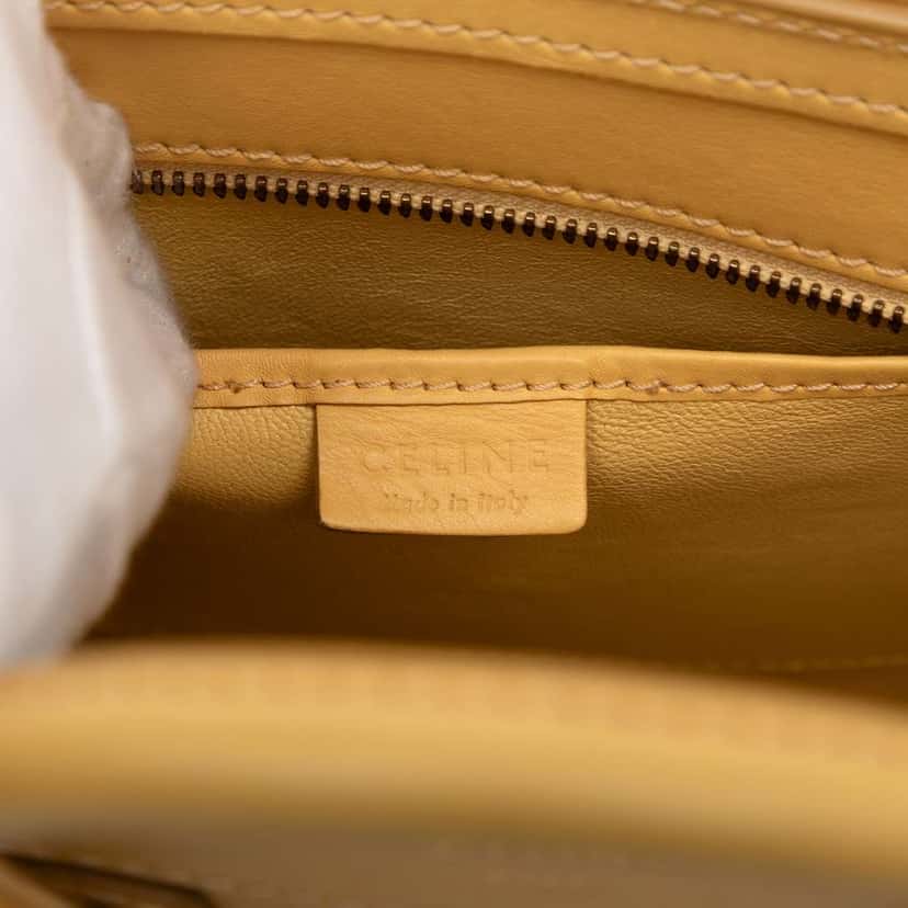 Celine Nano Leather Luggage Tote Yellow Leather Very good condition - Box View