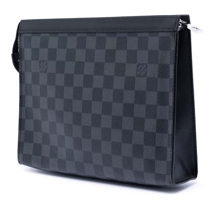 Louis Vuitton Damier Graphite Pochette Voyage MM Black Very good condition - Back View