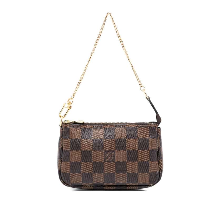 Louis Vuitton Damier Ebene Mini Pochette Accessoires Brown Very good condition - Front View