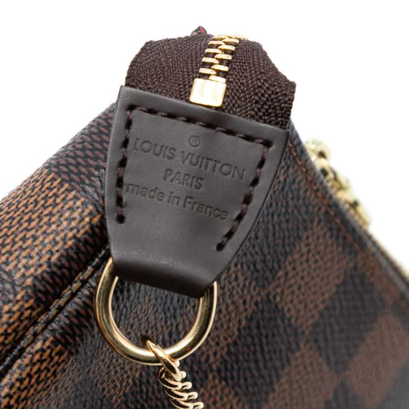 Louis Vuitton Damier Ebene Mini Pochette Accessoires Brown Very good condition - Box View