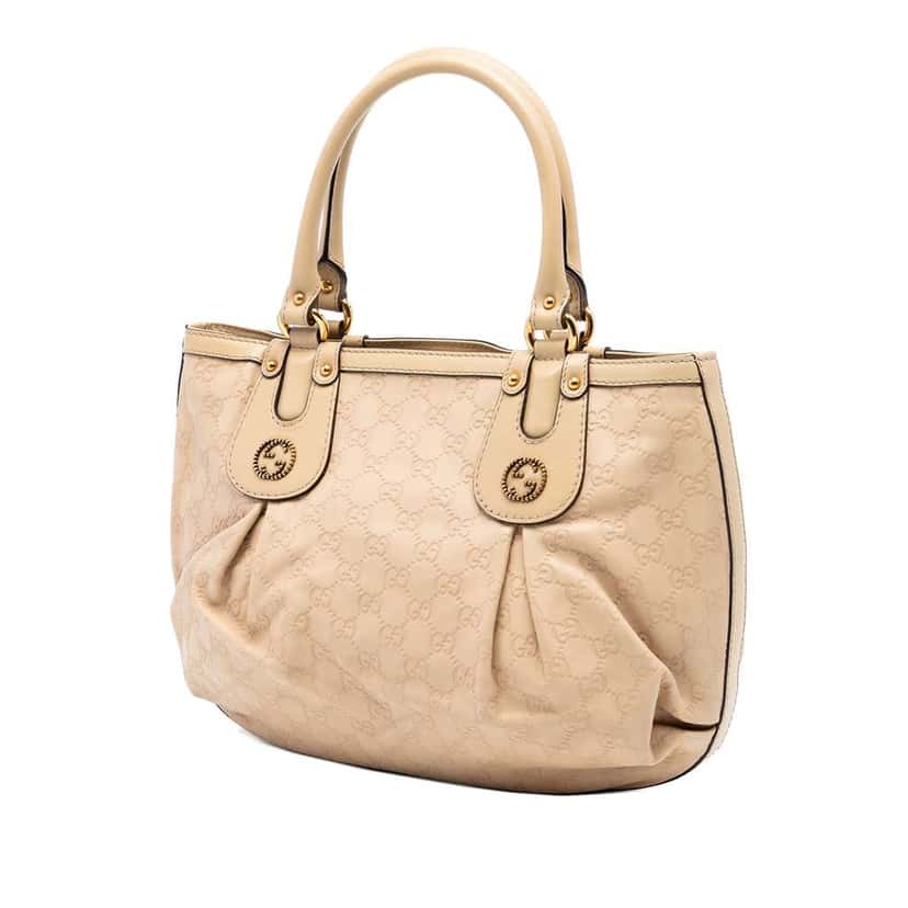 Gucci Guccissima Scarlett Tote Beige Leather Very good condition - Back View