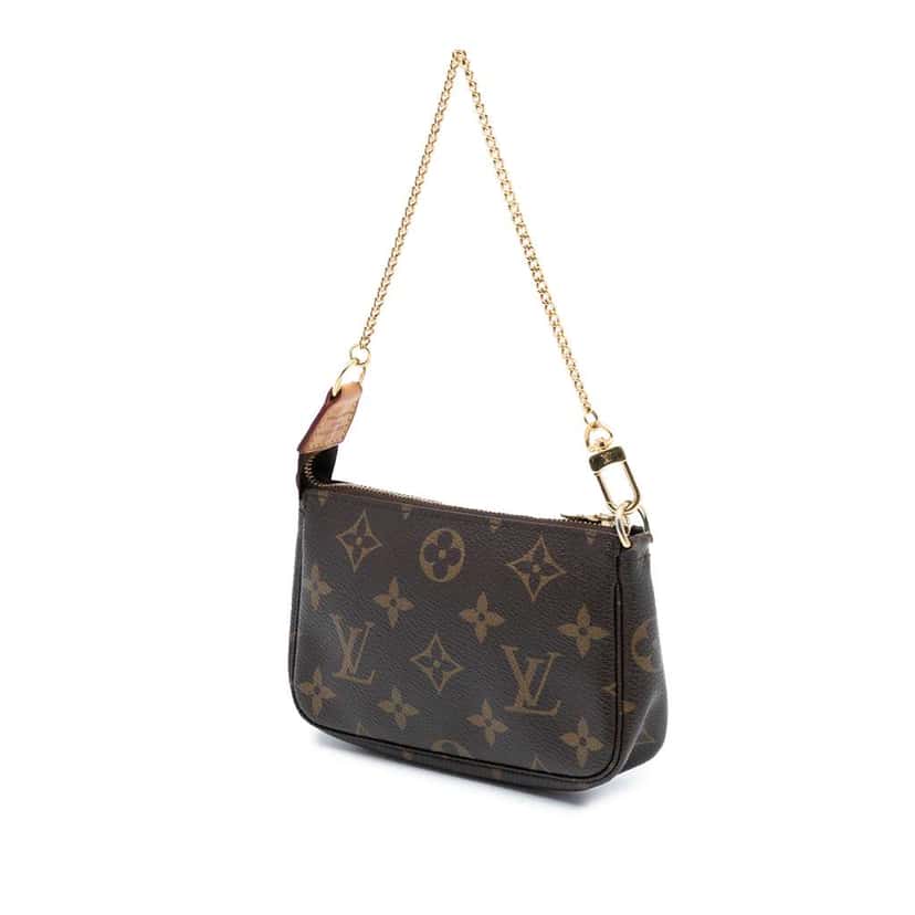 Louis Vuitton Monogram Mini Pochette Accessoires Brown Very good condition - Back View