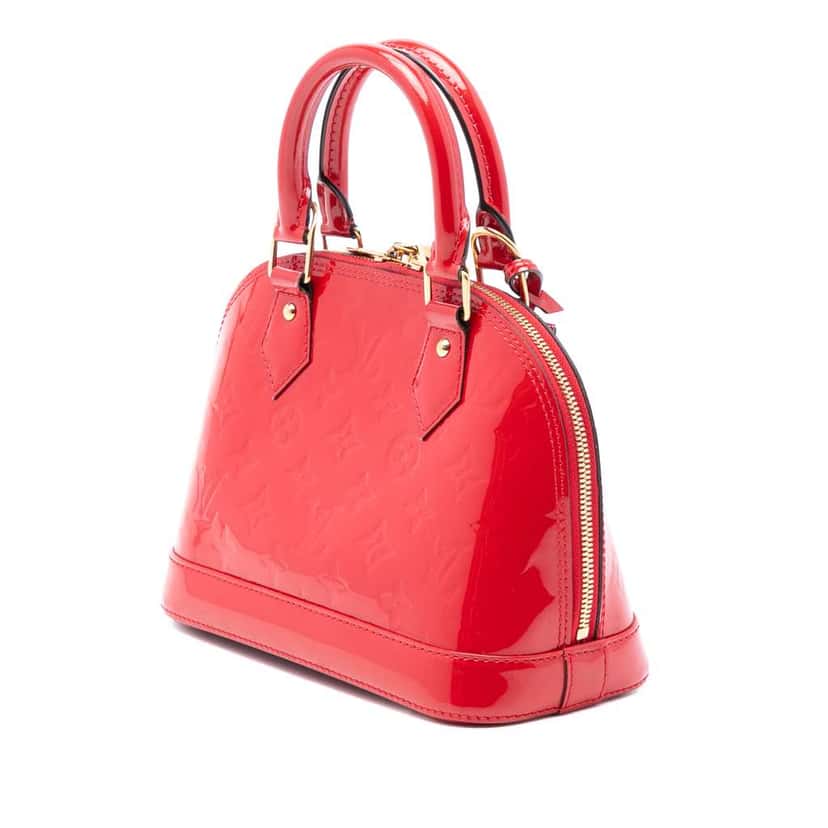 Louis Vuitton Monogram Vernis Alma BB Red Leather Very good condition - Back View