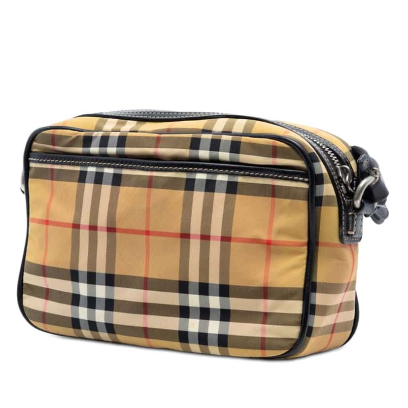 Burberry House Check Nylon Paddy Crossbody Beige Very good condition - Back View