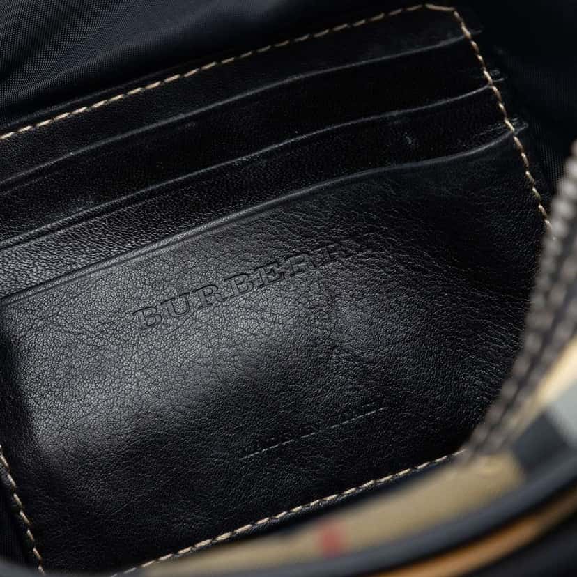 Burberry House Check Nylon Paddy Crossbody Beige Very good condition - Box View