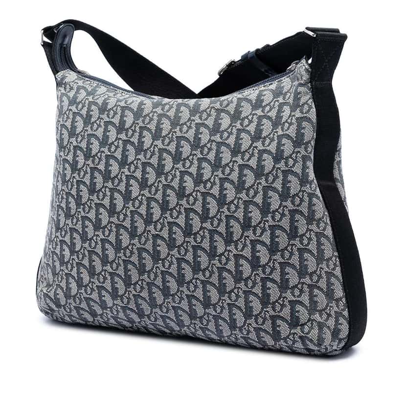 Dior Diorissimo Trotter Canvas Crossbody Blue Canvas Very good condition - Back View