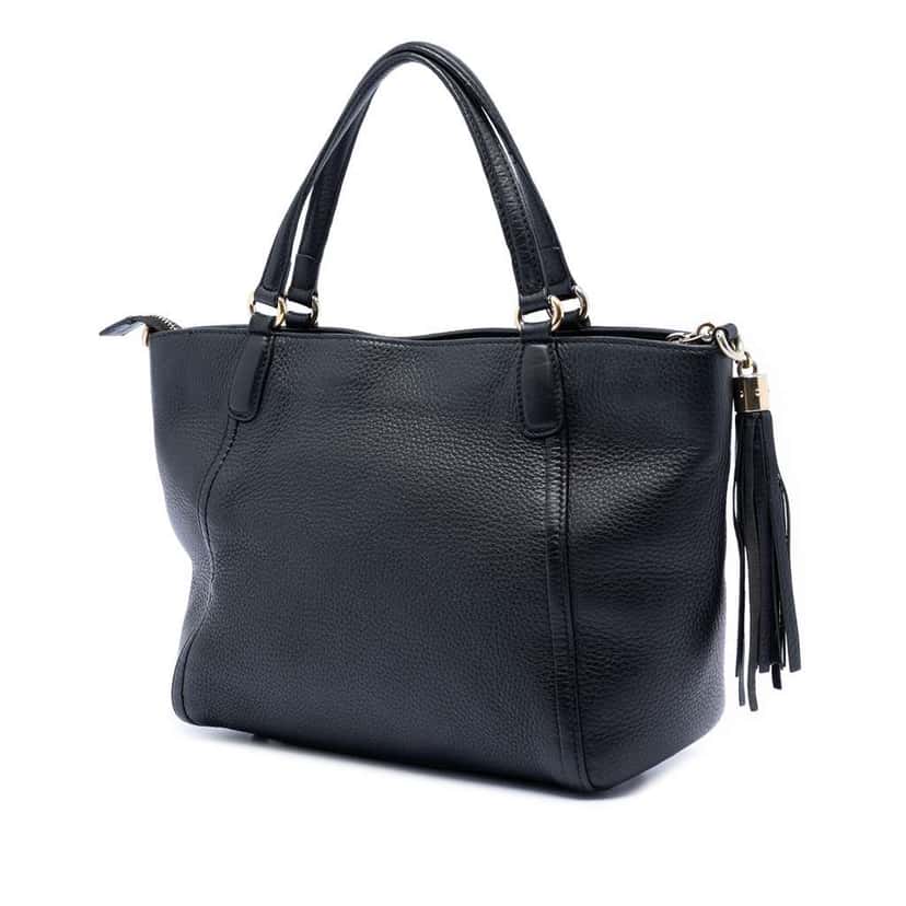 Gucci Small Calfskin Soho Cellarius Satchel Black Leather Very good condition - Back View