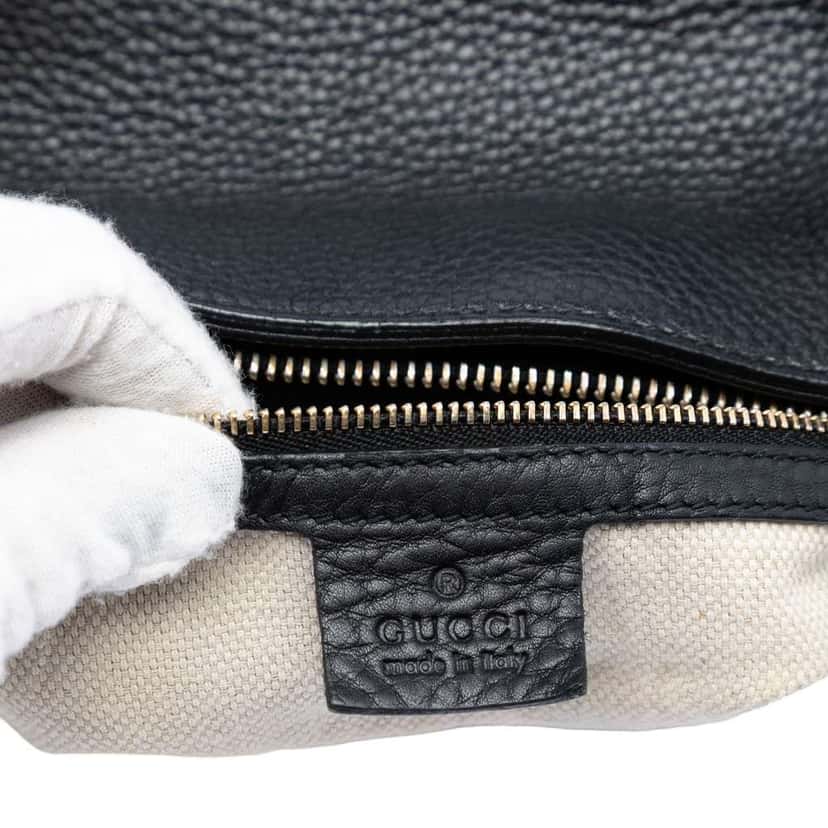 Gucci Small Calfskin Soho Cellarius Satchel Black Leather Very good condition - Box View
